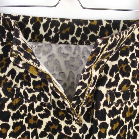 J.Crew Leopard Print Corduroy Buckle Mini Skirt - Picture 9 of 13